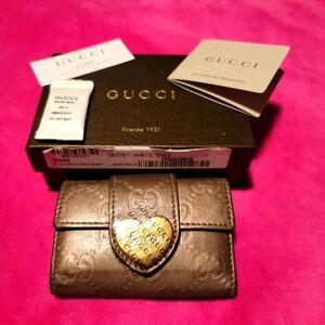 Gucci Chiavi Heart Key and Card Case Authentic